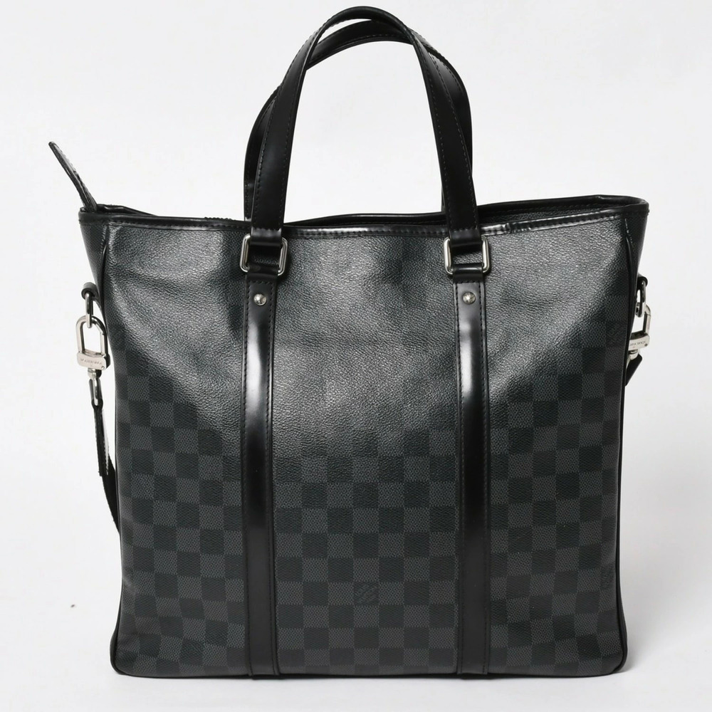 LOUIS VUITTON Tadao shoulder bag handbag Damier Graphite black